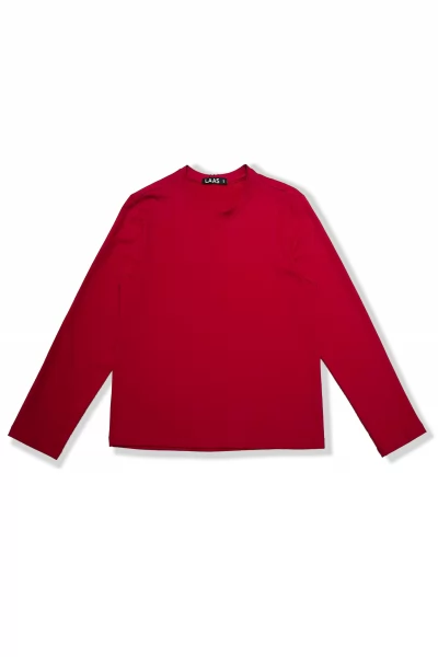 ÁO THUN COTTON TAY DÀI ĐỎ