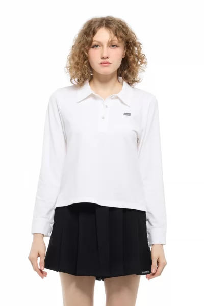 ÁO POLO CVC TAY DÀI TRẮNG
