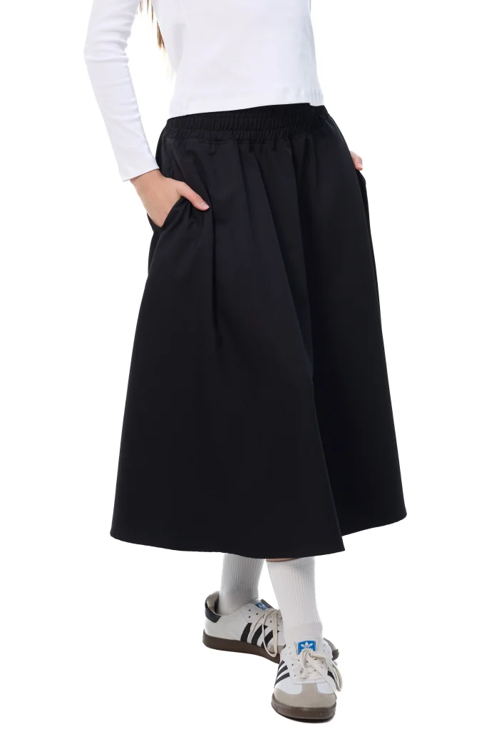 CHÂN VÁY XÒE LỬNG ĐEN